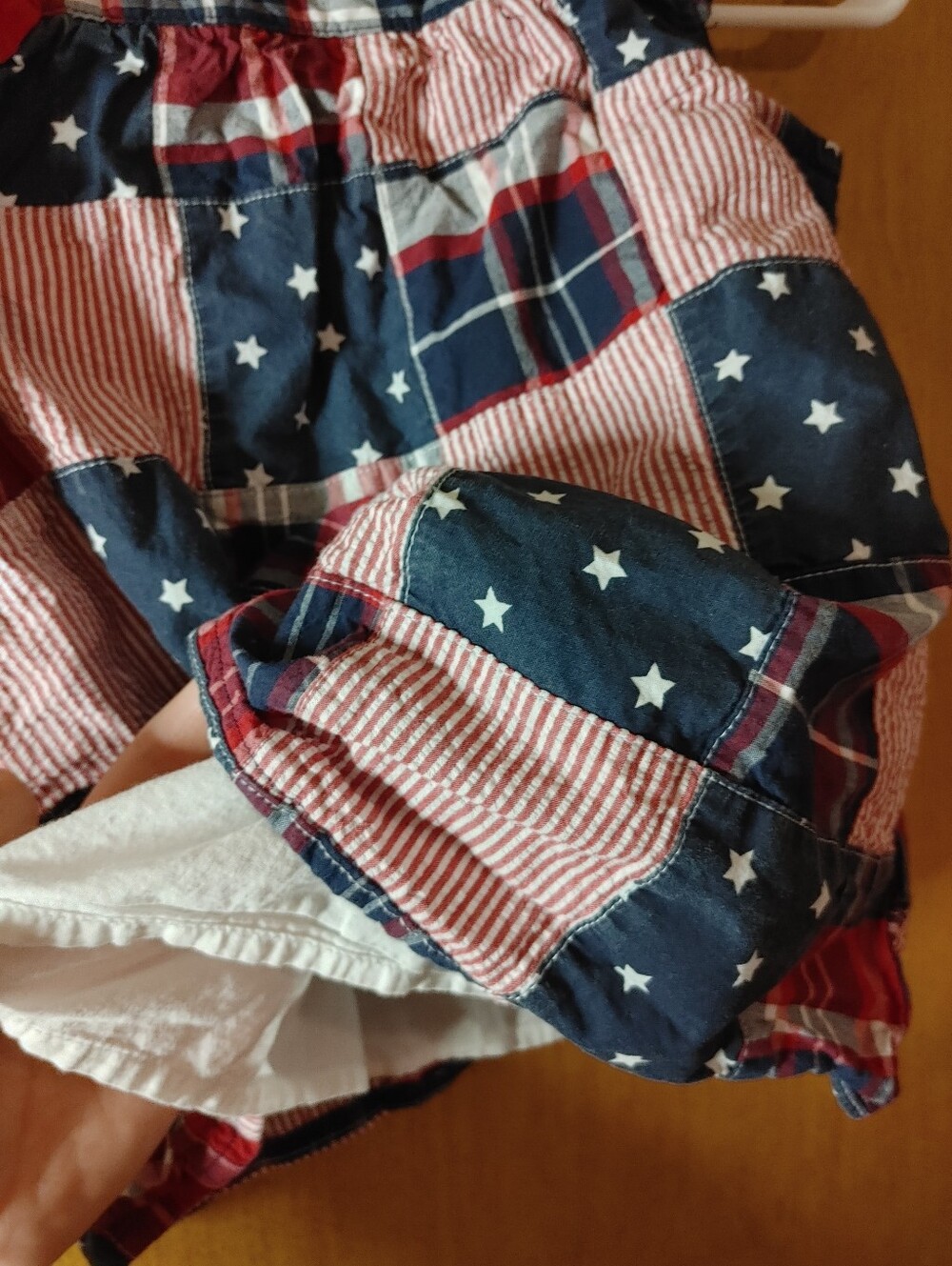 Gymboree American Cutie Girls Red, White & Blue Patchwork Tank Top - Picture 5 of 7